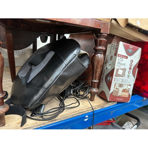 377 - Case, massager, tv mount etc.