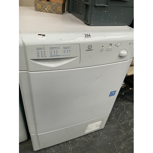 294 - indesit condenser dryer