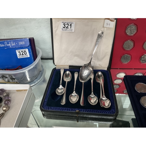 321 - set silver coffee spoons