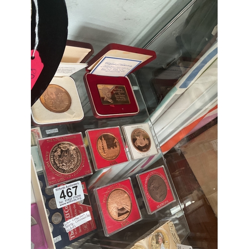 467 - Collection bronze commemorative medals