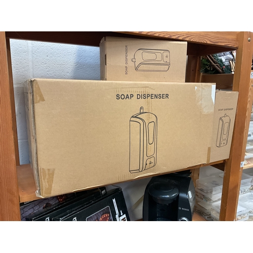 4 - Box of soap dispensers.