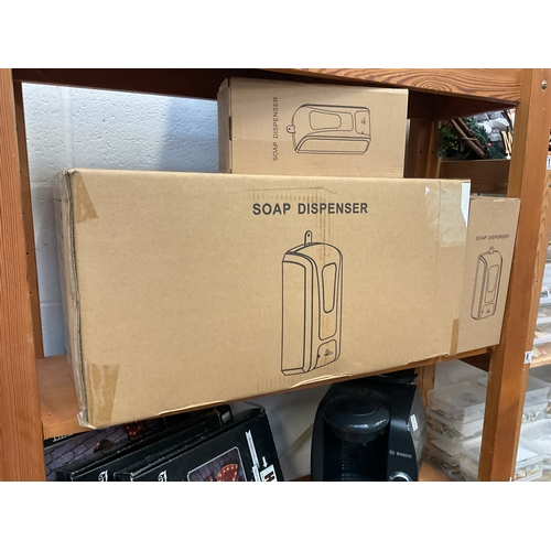 5 - Box of soap dispensers.