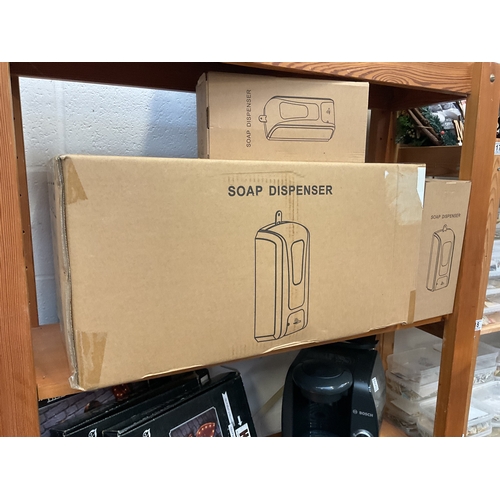 6 - Box of soap dispensers.