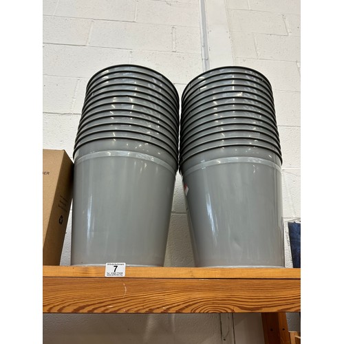 7 - Qty metal bins