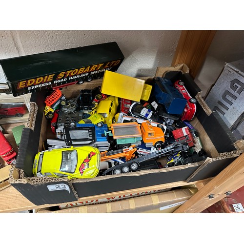 23 - Box of playworn diecast