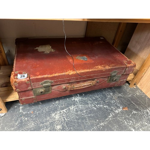 26 - Leather suitcase