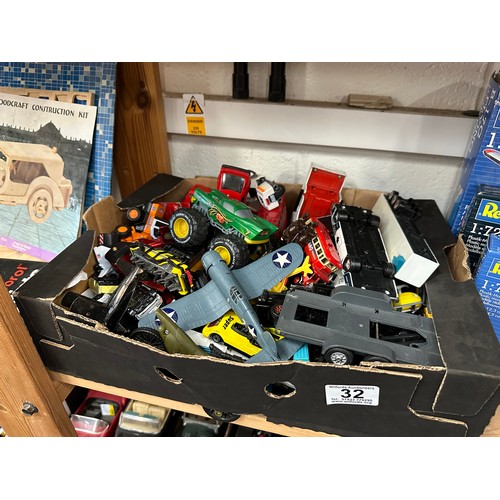 32 - Box of playworn diecast