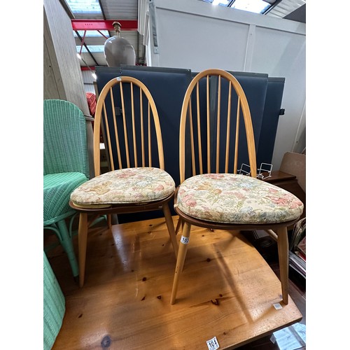 103 - Pair blonde ercol chairs