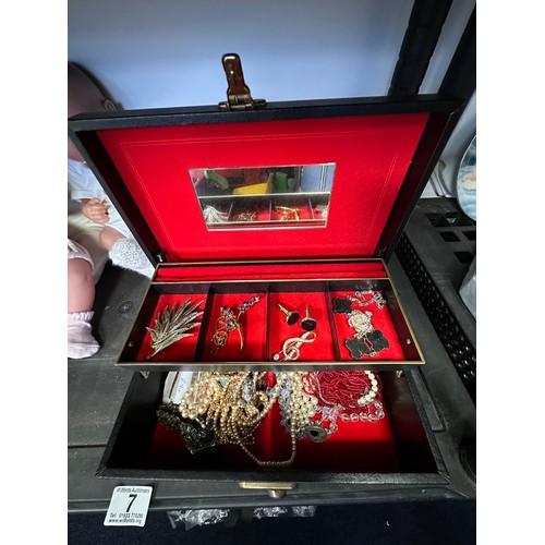 7 - Jewellery Box & Contents