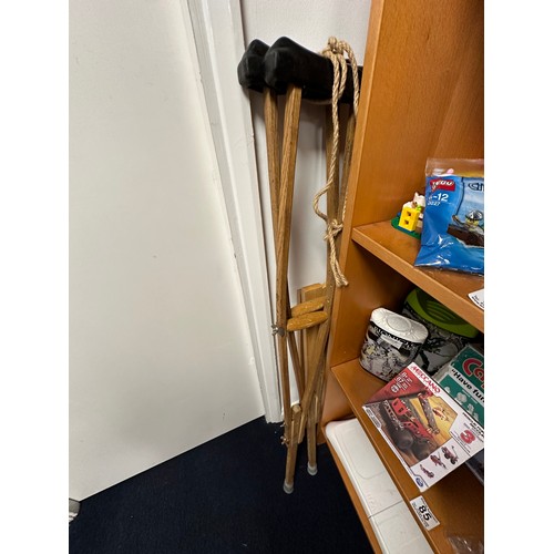 79 - Pair Vintage Crutches