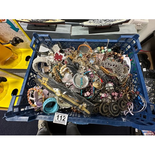 112 - Crate Of Costume Jewellery