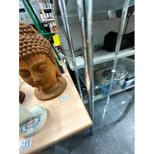 212 - H(82) Cast buddha head