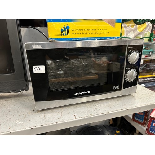 574 - Morphy Richards microwave