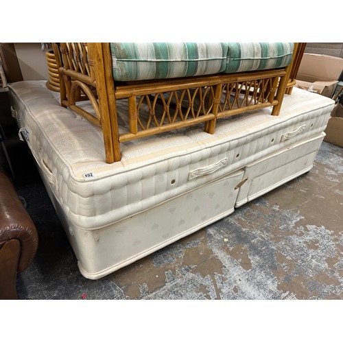 492 - King size divan bed & mattress