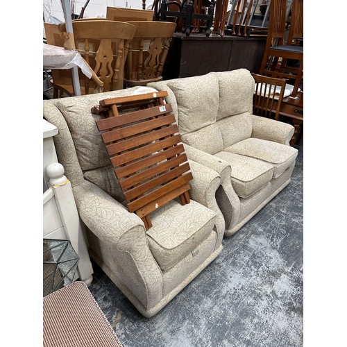 481 - 2 Seat sofa & armchair