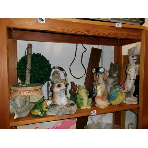 258 - Shelf garden ornaments