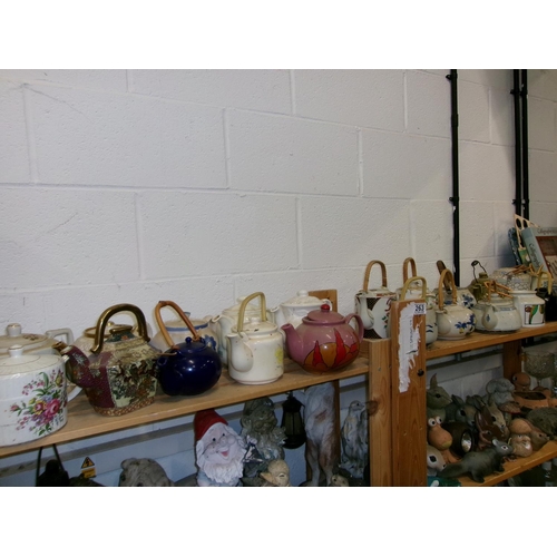 263 - 2 Shelves tea pots.