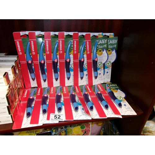 52 - Qty stabilo right handed pens