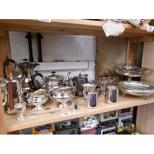 28 - Shelf silver plate