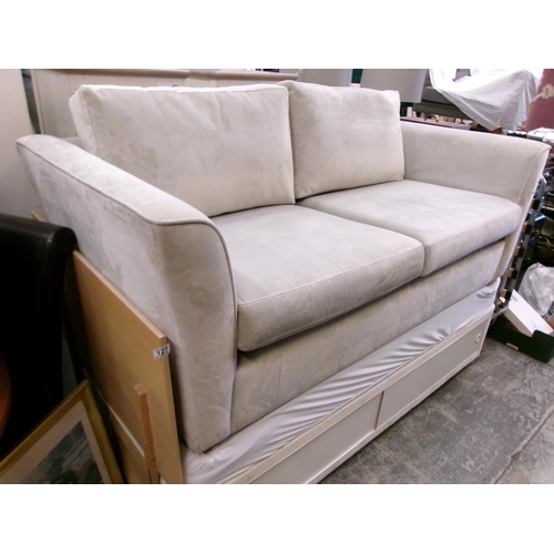 128 - Grey cloth sofa