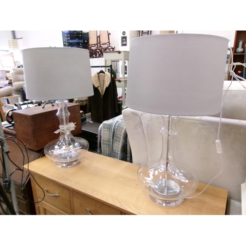 134 - 2 Large glass lamps