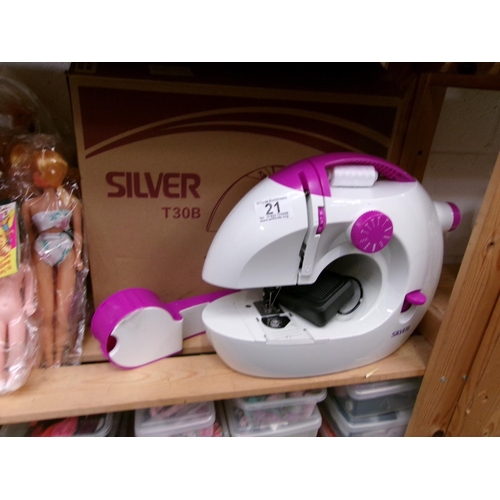 21 - Silver t30b sewing machine