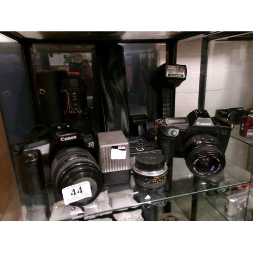 44 - Canon cameras, accessories etc