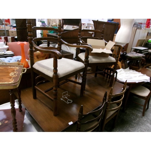 76 - Large table & 6 chairs