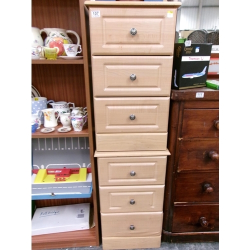 107 - 2 x 3 drawer bedsides