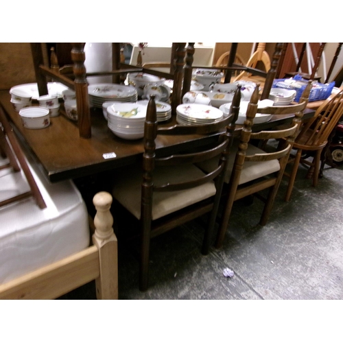 230 - Large table & 6 chairs.