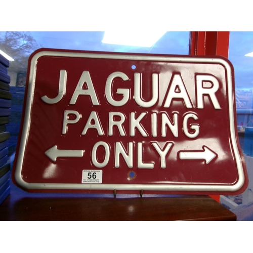 56 - Metal Jaguar Sign