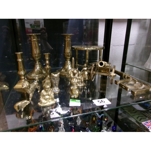 56 - Qty brass ware