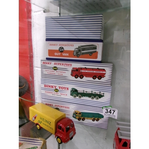 347 - 5 Dinky atlas lorries