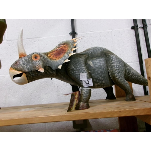 33 - Metal dinosaur ornament