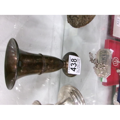 438 - MH Silver Vase & Sherry Label