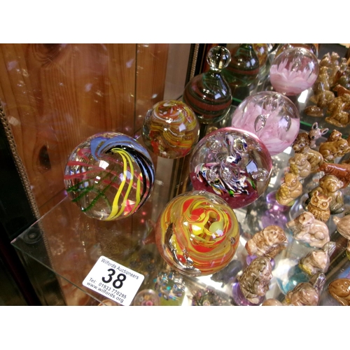 38 - Qty Paperweights