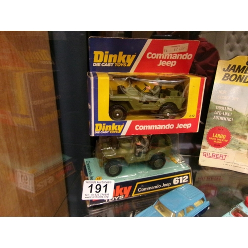 57 - Dinky 2 x boxed jeeps..