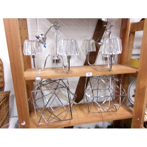 15 - Light fittings, lamp shade etc