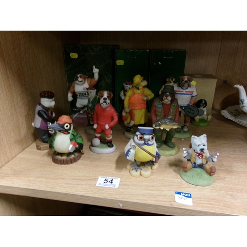 54 - Qty animal ornaments