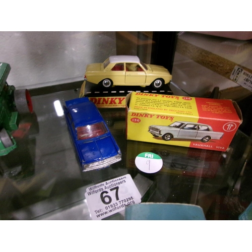 67 - Dinky boxed viva & ford taunus.