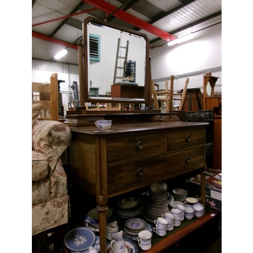 161 - Dressing table & mirror.