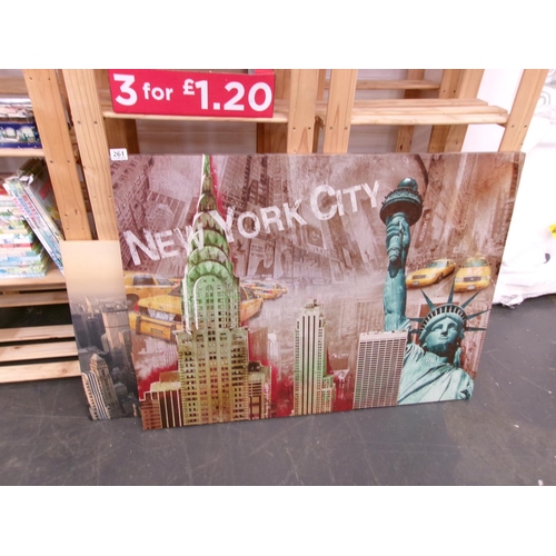 261 - 2 New York canvas'