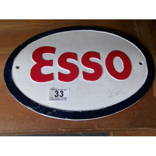 33 - Esso cast plaque