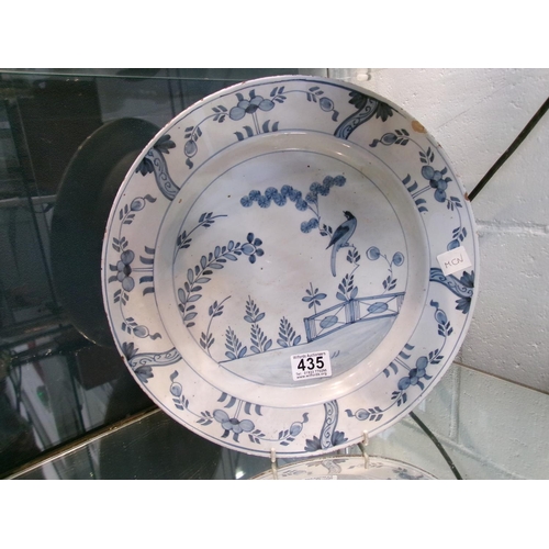 435 - Oriental tin glazed charger