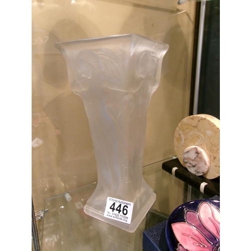 446 - Art noveau frosted vase AF