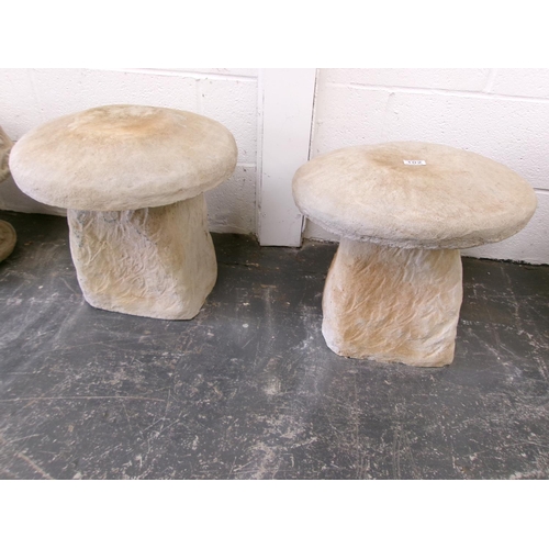 7 - Pair staddle stones..