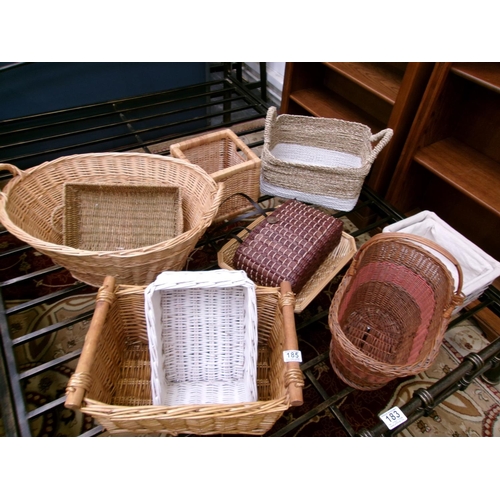 185 - Qty assorted baskets