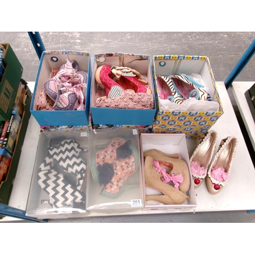 203 - 6 Pairs irregular choice shoes & 1 other