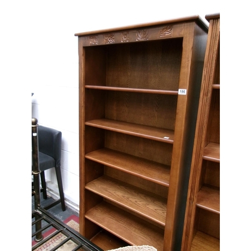 186 - Oak bookcase