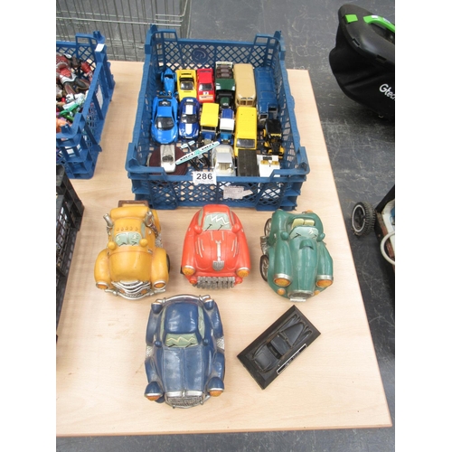 286 - Tray Toy Cars Etc